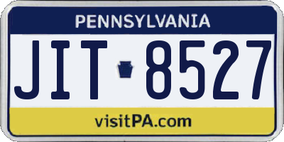 PA license plate JIT8527