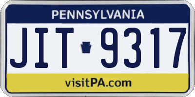 PA license plate JIT9317