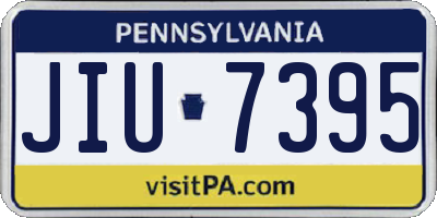 PA license plate JIU7395