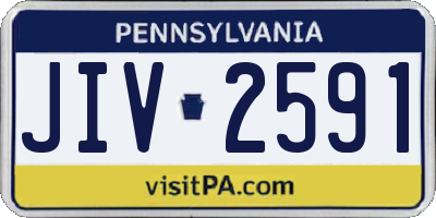 PA license plate JIV2591