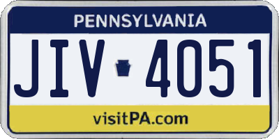 PA license plate JIV4051