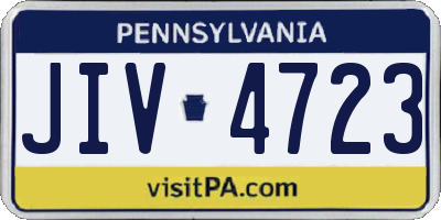 PA license plate JIV4723