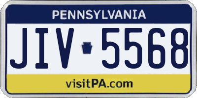 PA license plate JIV5568