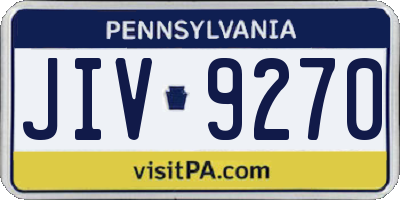 PA license plate JIV9270