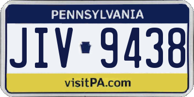 PA license plate JIV9438