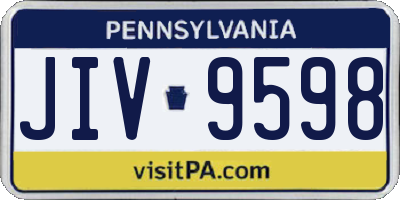 PA license plate JIV9598