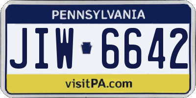 PA license plate JIW6642