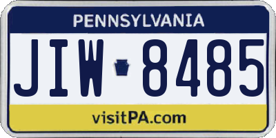 PA license plate JIW8485