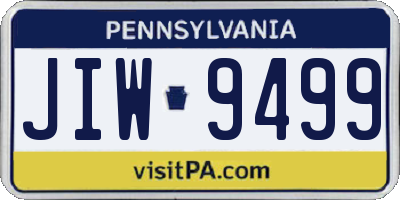 PA license plate JIW9499