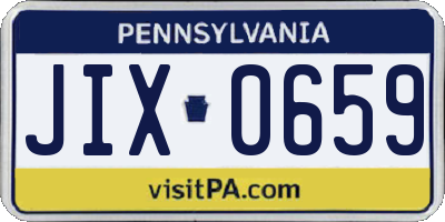 PA license plate JIX0659