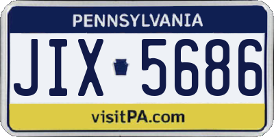 PA license plate JIX5686