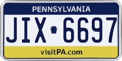 PA license plate JIX6697