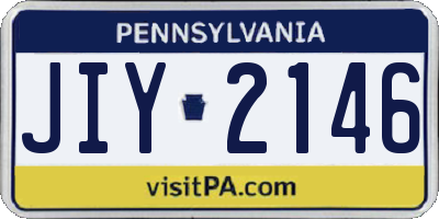 PA license plate JIY2146