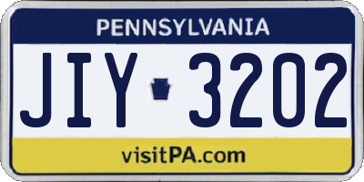 PA license plate JIY3202