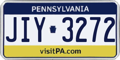PA license plate JIY3272