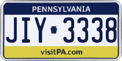 PA license plate JIY3338