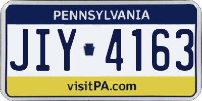 PA license plate JIY4163