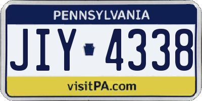 PA license plate JIY4338