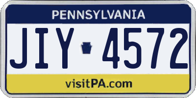 PA license plate JIY4572