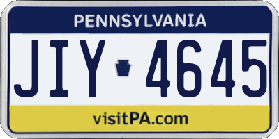 PA license plate JIY4645