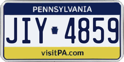 PA license plate JIY4859
