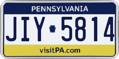 PA license plate JIY5814
