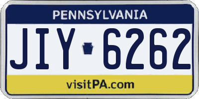 PA license plate JIY6262