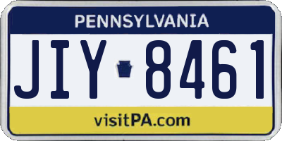 PA license plate JIY8461