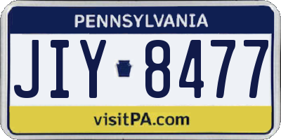 PA license plate JIY8477