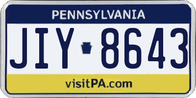 PA license plate JIY8643