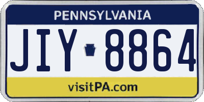 PA license plate JIY8864