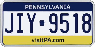 PA license plate JIY9518