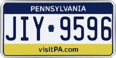 PA license plate JIY9596