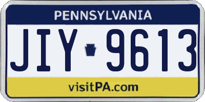 PA license plate JIY9613