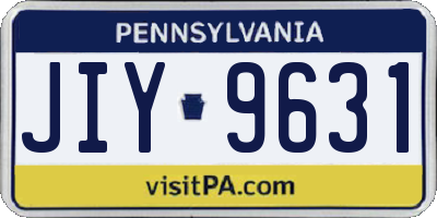 PA license plate JIY9631