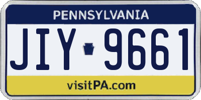 PA license plate JIY9661