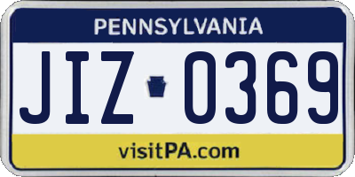 PA license plate JIZ0369