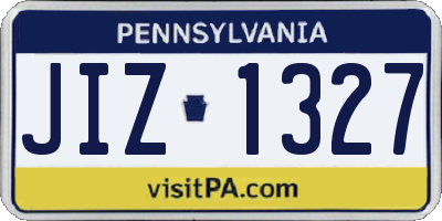PA license plate JIZ1327