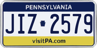 PA license plate JIZ2579