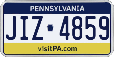 PA license plate JIZ4859