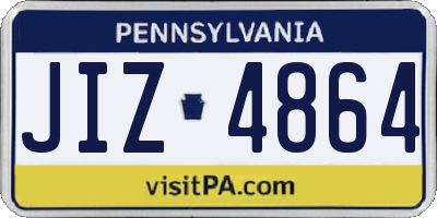 PA license plate JIZ4864
