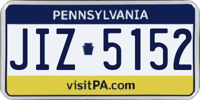 PA license plate JIZ5152
