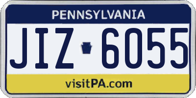 PA license plate JIZ6055