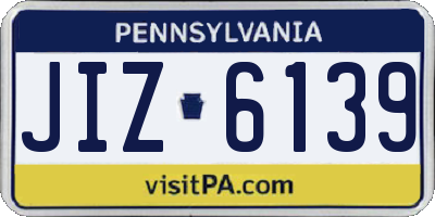 PA license plate JIZ6139
