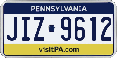 PA license plate JIZ9612