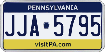 PA license plate JJA5795