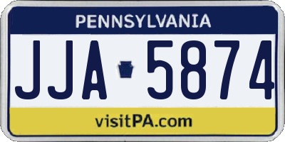PA license plate JJA5874