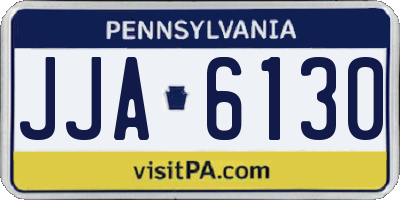 PA license plate JJA6130