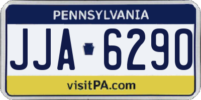 PA license plate JJA6290