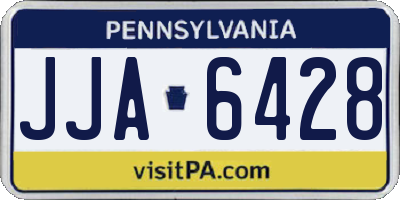 PA license plate JJA6428